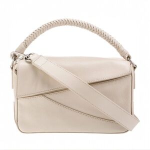 New! Walter Baker Cream Leather Handbag